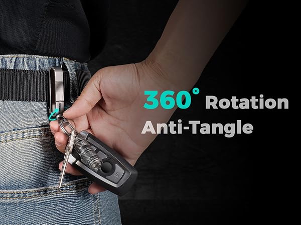 360° Rotatable Joint, Prevents Keys Tangling