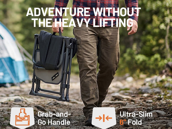 Pocket, Portable Folding Chair, Heavy Duty Lawn Chair
