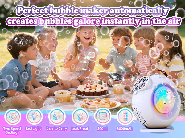 HOWSSYUN Led Light Snail Bubble Machine a Great Gift for Kids