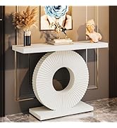 Tribesigns Modern Console Table with Geometric Base, 40 inch Wood Entryway Table Sofa Table Narro...