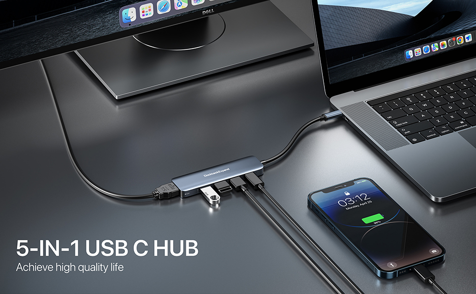 5 In 1 USB C Hub