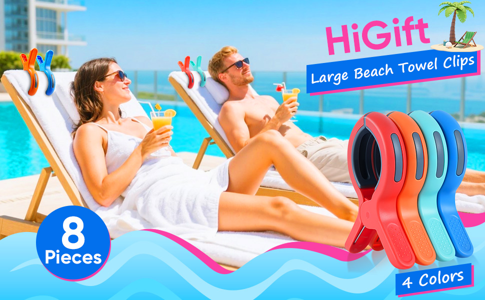 beach towel clips