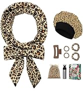 Gwabee No Heat Overnight Curl Headband - 70" Soft Ribbon Wrap for Long Hair, 9 PCS Curling Rods S...
