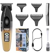KEMEI 1787 Beard Trimmer for Men, Cordless Hair Trimmer with LED Display, 9000 RPM Hair Clippers ...
