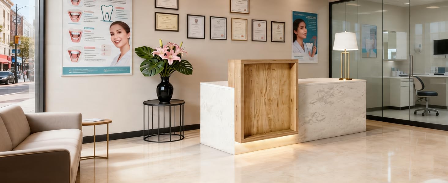 79&amp;#34; Reception Desk with Counter