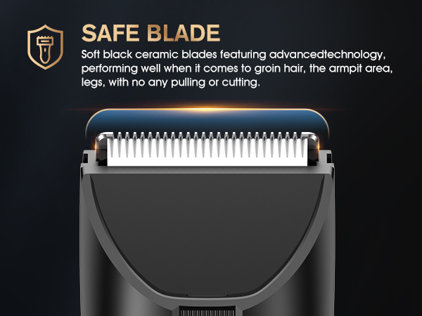 Men trimmer with safe blade