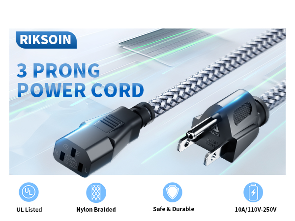 3 Prong AC Power Cable
