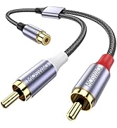 MOSWAG RCA Splitter, 1 Female to 2 Male, RCA Y Splitter RCA Audio Video Cable Splitter Adapter fo...