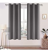 DWCN Blackout Curtains for Bedroom, Grey Curtains 63 Inch Length 2 Panels, Thermal Curtains for L...