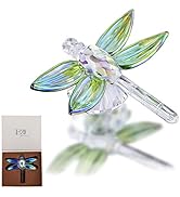 H&amp;D HYALINE &amp; DORA Crystal Dragonfly Animal Figurine Gift,Diamond Decor Christmas Wedding Party H...