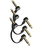 Rock Stock Guitar Pedal Patch Cables - 4 Inch C-Shape Right Angle Pedal Board Cable to Maximize S...