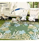 MontVoo Outdoor Rug Waterproof 5x8 ft RV Outdoor Rug for Camping Picnic Mat Outdoor Patio Rug Car...