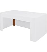 Hiasan Fitted White Rectangle Tablecover 4 ft. Washable Polyester Tablecloth Waterproof Table Top...