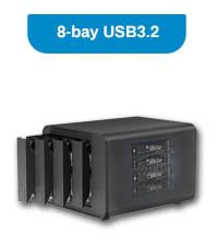 TERRAMASTER D8 Hybrid 2 HDD NVMe Enclosure 4 HDD + 4 NVMe SSD (Diskless)