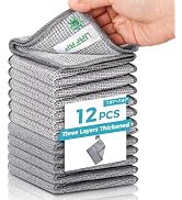 UAFAP 12Pcs New Upgrade 2-Layer Non Scratch Wire Dishcloth,Wire Dishwashing Rag,Reusable Quick-Dr...