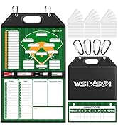 Wsixsui Magnetic Baseball Lineup Board for Dugout | Professional Baseball/Softball Clipboard for ...