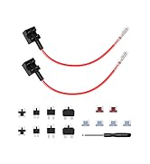 Range Tour Fuse Tap Power Cable Set,12-24V Car Fuse Holder (with Wire) 2 Pieces + 6 Fuses (2A 4pc...
