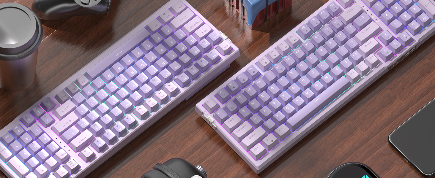 Soft purple color scheme