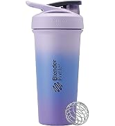 BlenderBottle Strada Sleek Shaker Cup Insulated Stainless Steel Protein Shaker Bottle with Wire B...