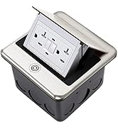 Vagueior Pop-Up Floor Box Kit, 20A Tamper-Weather Resistant Receptacle GFCI Outlet, Corrosive Res...