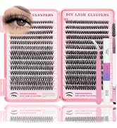 Lash Clusters Kit, 560 Pcs Eyelashes Clusters Kit 9-16mm Individual Lash Extension Kit D Curl Flu...