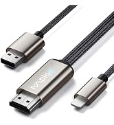 DRYMOKINI HDMI Cable Adapter for iPhone, Plug and Play 1080P Full HD Digital AV Adapter, Sync Scr...