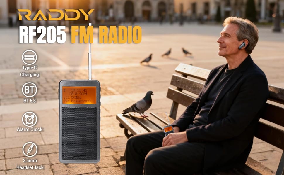 Raddy RF205 Portable FM Radio