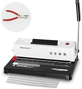 MAKEASY Spiral Binding Machine, 12 Sheets Punch Capacity, Electric Coil Insert, Book Binder Machi...