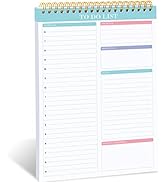 To Do List Notepad - Daily Planner Note Pad Undated 52 Sheets with Checklist , 6.5" X 9.8" Daily ...