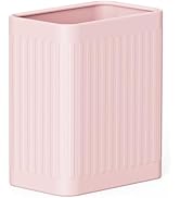 TrashAid Pink Bathroom Trash Can, 2.1 Gallon Small Metal Garbage Can, Stainless Steel Waste Baske...