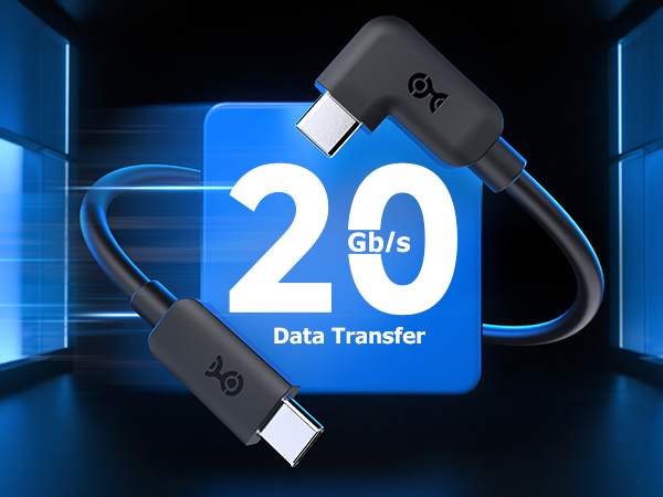 usb c right angle cable 10gbps