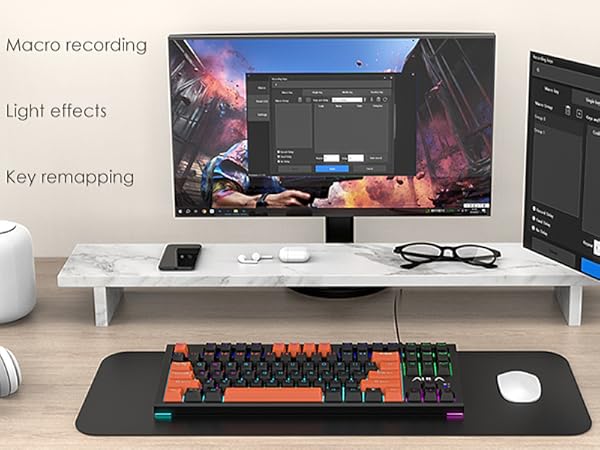 wired usb keyboard mechanical with macro keys programmable custom keyboard