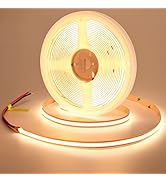 GOMING 24V COB LED Strip Light Warm White 3000K Cut at Will 2640LEDs 16.4ft(5M) CRI 93+ 4600lm 13...
