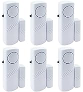 Door Window Alarm, 90DB Door Alarms for Kids Safety, Wireless Sensor Door Window Burglar Alarm-Wi...