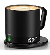 Temperature Control Smart Mug Heated Coffee Mug Life and Improved Design Gifts for Women and Men ...