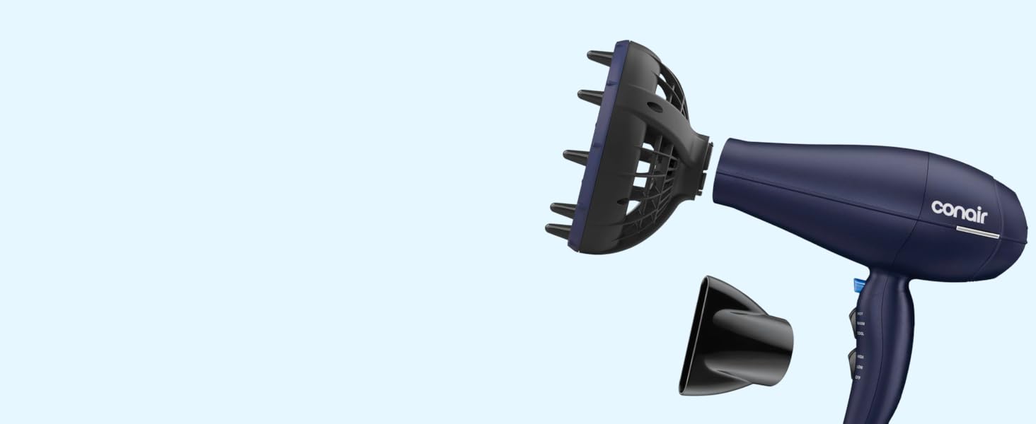 Hair dryer with components