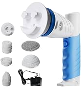 Electric Spin Handle for Scrub Daddy/Mommy Sponges with 6 Replacement Brush Heads, Power Scrubber...
