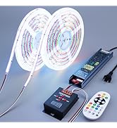 BENLUN 24V WS2811 RGB+IC COB LED Strip Lights 65.6ft (2 Rolls of 32.8ft), Chasing LED Light Strip...