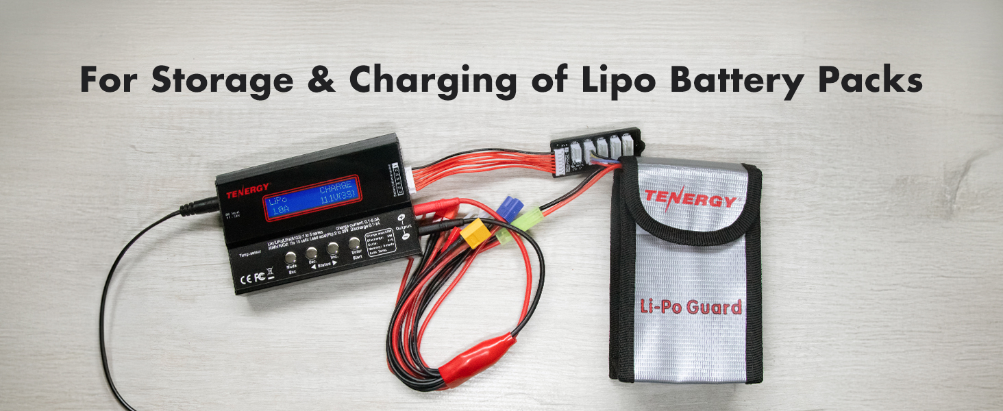 For storage and charging of lipo battery packs