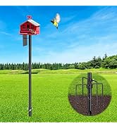 Bird Feeder Pole, 60" Heavy Duty Adjustable Bird Feeder Stand with 5-Pronged Base for Birdhouse M...