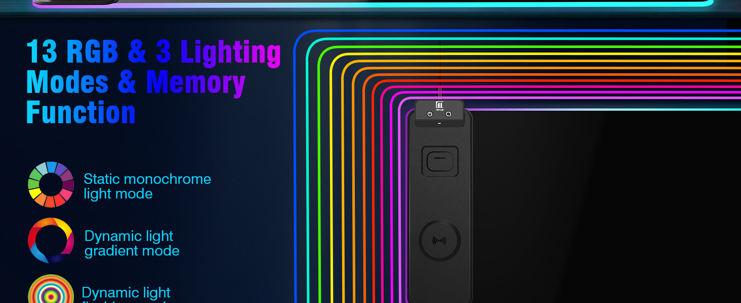 RGB Gaming Mouse Pad Wireless Charging