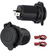 2PCS 12V Cigarette Lighter Socket,Waterproof Cigarette Lighter Plug 12V Outlet for Connected Car ...