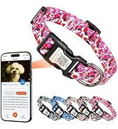 ILFINDYOU Reflective Dog Collar, Personalized Dog Collars with QR Buckle, Soft Nylon Pet Col...