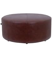 THE CREW FURNITURE Coracle Cocktail Ottoman Chestnut