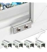 Consss Sliding Window Locks, 4 Pack Window Locks with Key for Up and Down &amp; Horizontal Sliding Wi...
