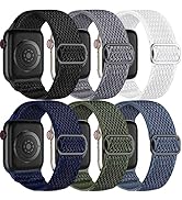 Lerobo 6 Pack Braided Bands Compatible with Apple Watch 44mm 45mm 42mm 49mm 41mm 40mm 38mm Women ...