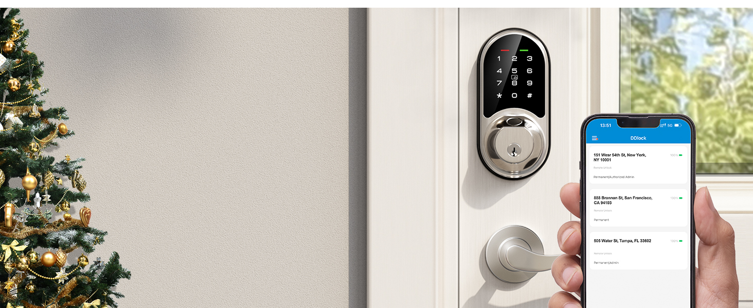 keyless entry door lock deadbolt