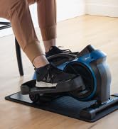 LifePro Under Desk Bike Pedal Exerciser with Resistance Bands, Arm &amp; Leg Mini Exercise Bikes for ...