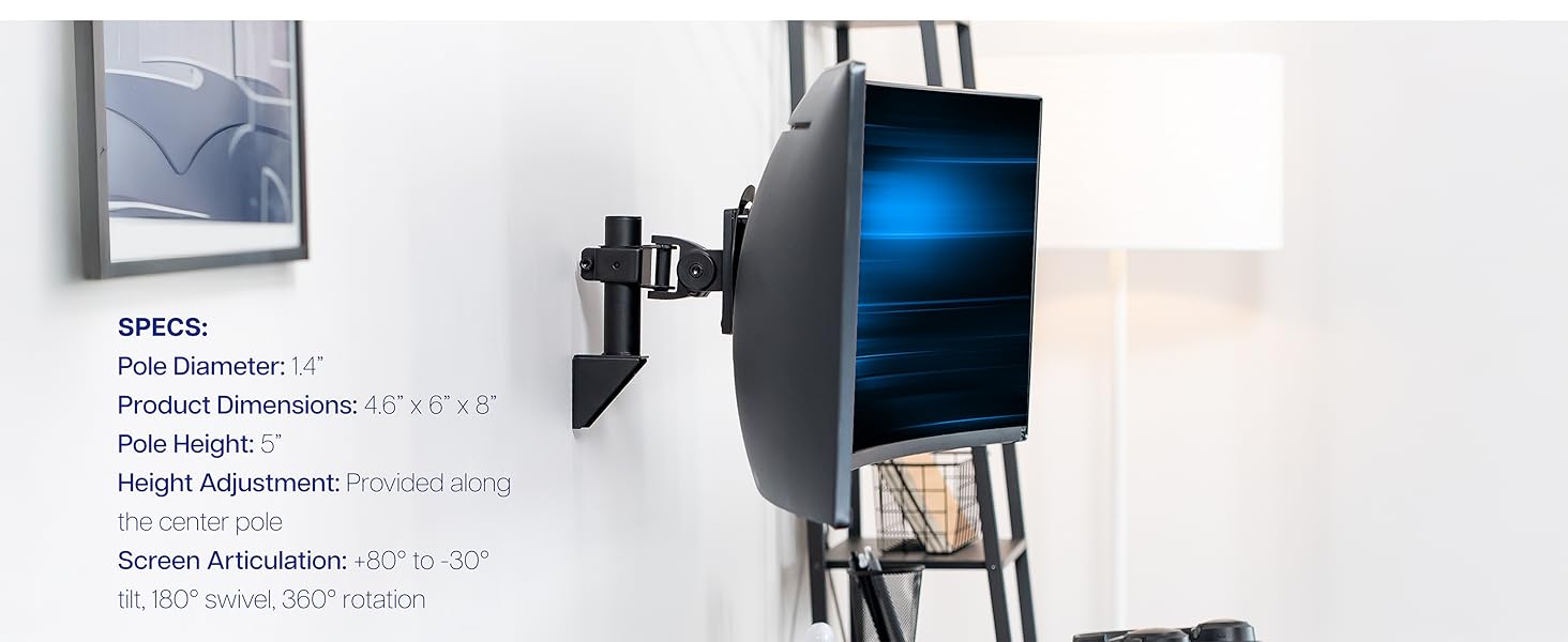 Single Ultrawide Monitor Wall Mount