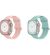 Young Stars Studios 5 Pack Selected Colors Sport Bands Compatible with Apple Watch Band 38mm 40mm...
